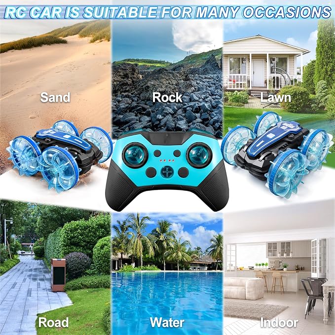 Toys for Ages 5-13, Amphibious Remote Control Car, 2.5GHz 4WD 131Ft 360° - Image 6