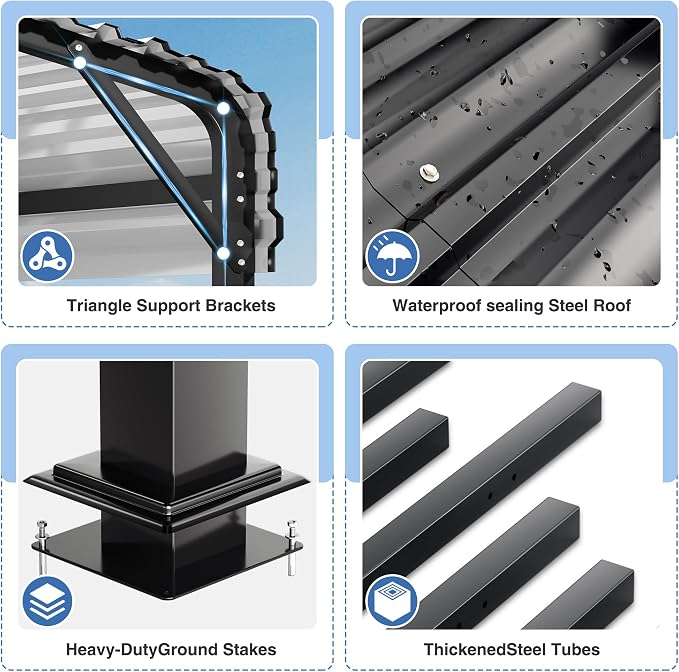 20x40 FT Metal Carport Canopy Heavy Duty - Image 2