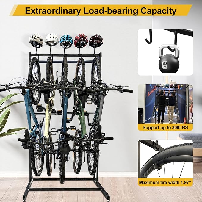 Upgraded Freestanding Bike Rack Storage - Image 2