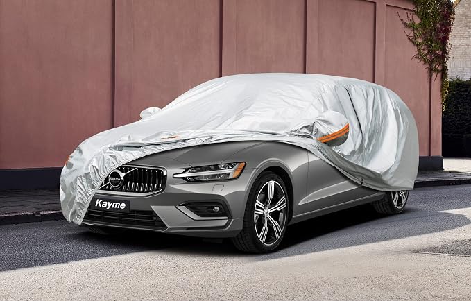 Kayme Car Covers for Automobiles Waterproof All Weather Sun Uv Rain Protection - Image 7