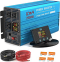 Power Inverter 2500 Watt Pure Sine Wave 12V DC to 110V/120V AC 5000W Peak by LCYMW
