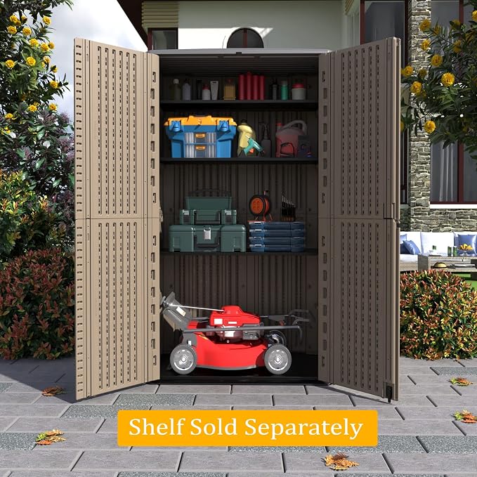 HOMSPARK Storage Shed Weather Resistance, Outdoor Storage Cabinet - Image 4