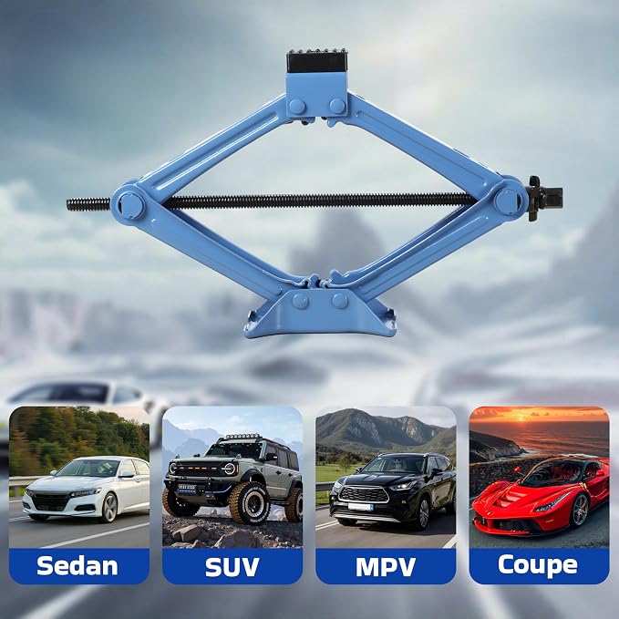 Car Jack Kit, 2.5 Ton, 16.5'' Portable Non-Slip Scissor Lift Jacks, Car Jack 8 - Image 7