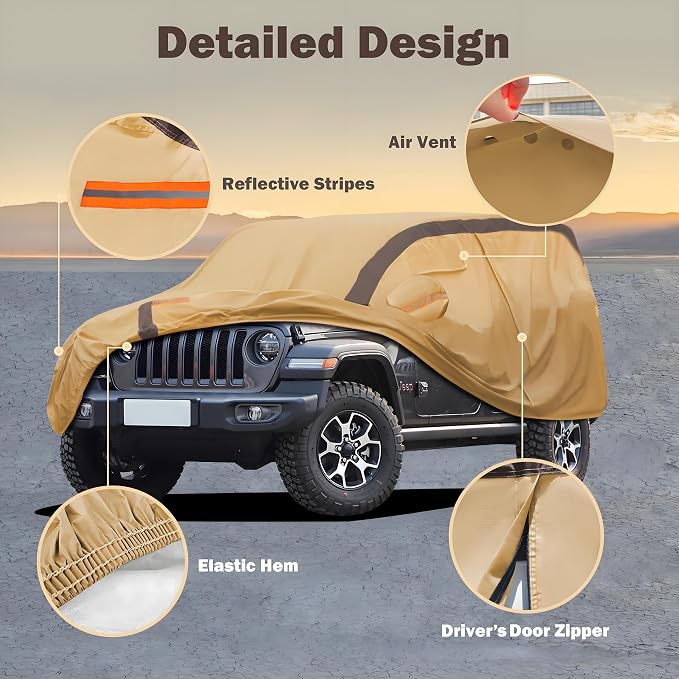 Heavy Duty Waterproof Car Cover Compatible - Image 2