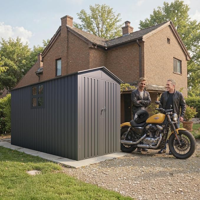 5’ x 10’ Motorcycle Storage Sheds, Metal Shelter & Garage - Image 8