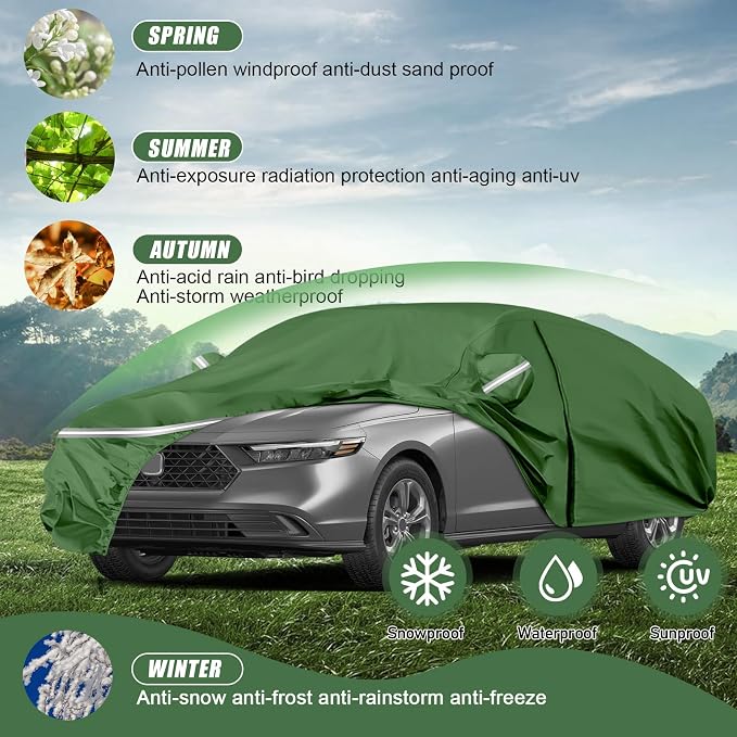 BOSSTONE Car Cover Custom Fit for Honda Accord 2007-2025, for Toyota Camry - Image 7