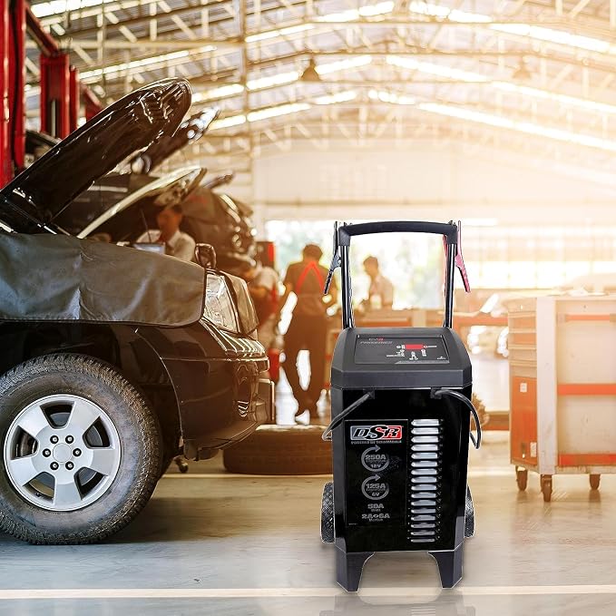 Schumacher Electric DSR Pro Series 6V / 12V Wheeled Battery Charger & Engine - Image 3