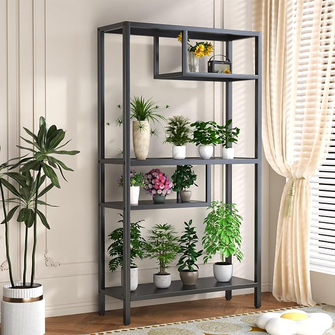 Metal Storage Shelving Unit, Decorative Geometric Bookcase, Modern Freestanding - Image 6