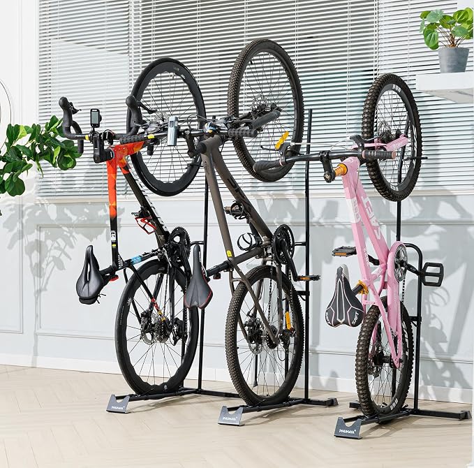 Bike Stand, Vertical Bike Rack For Indoor Bike Storage, Upright Bicycle Stand - Image 9