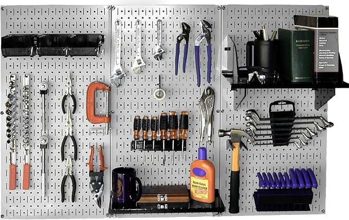Wall Control 30-WRK-400GB Standard Workbench Metal Pegboard Tool Organizer - Image 2