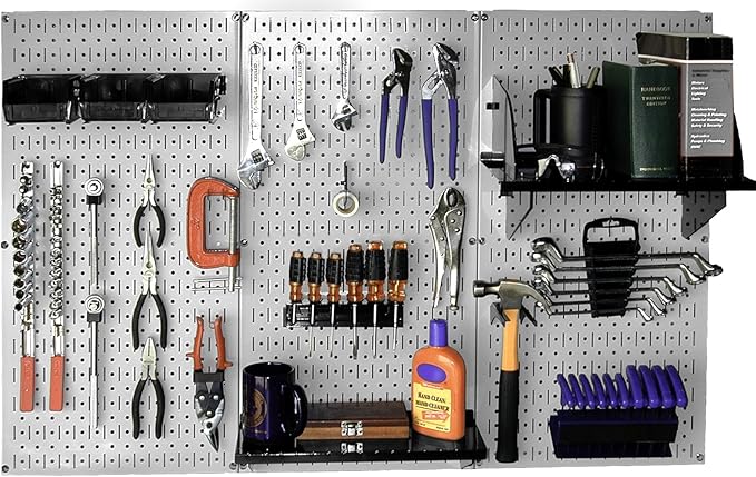 Wall Control 30-WRK-400GB Standard Workbench Metal Pegboard Tool Organizer by Wall+Control