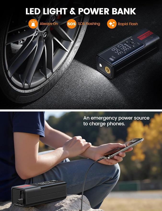 Lamicall Portable Car Tire Inflator - Image 6