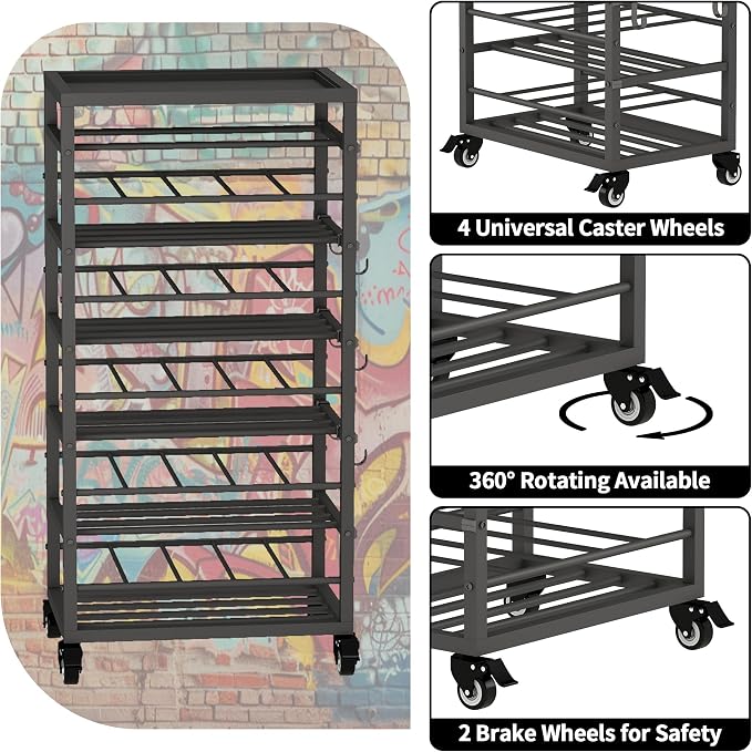 50 Can Spray Paint Rack Organizer, Metal Spray Paint Can Storage Holder - Image 4