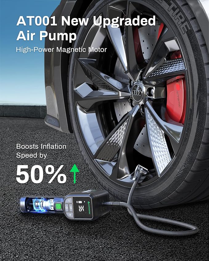 Tire Inflator Portable AMPBANK AT001, Portable Tire Inflator - Image 2