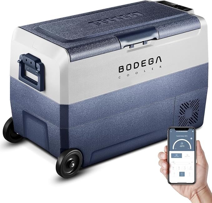 BODEGACOOLER 12 Volt Portable Refrigerator, 64 Quart Car Fridge Dual Zone by BODEGA