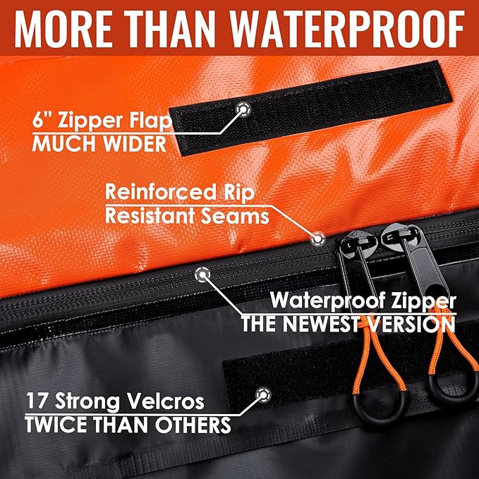 Car Rooftop Cargo Carrier Bag, 15 Cubic Feet Waterproof Heavy Duty 840D Car - Image 3