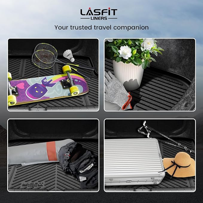 LASFIT Trunk Mat for Honda Civic Sedan 2016-2021, All Weather TPE Custom Fit - Image 8