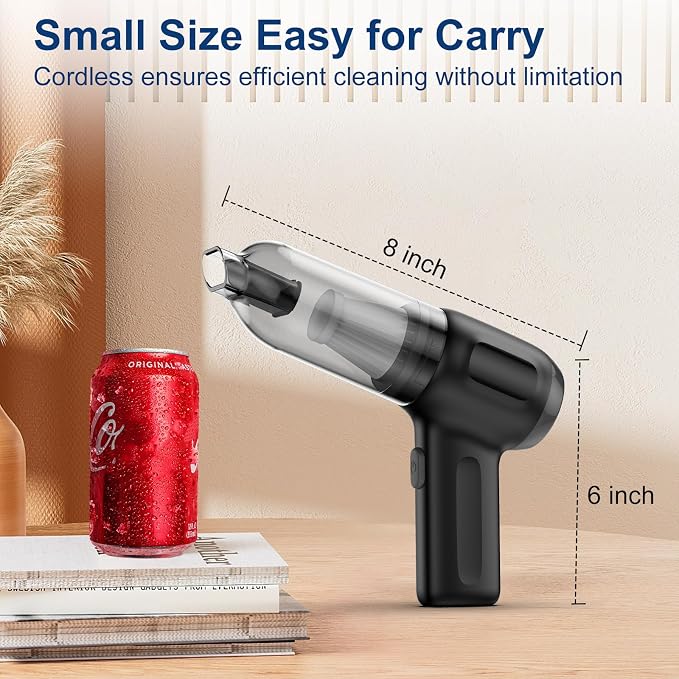Fanisic Mini Car Vacuum, Cordless Handheld Vacuum Cleaner Rechargeable - Image 4