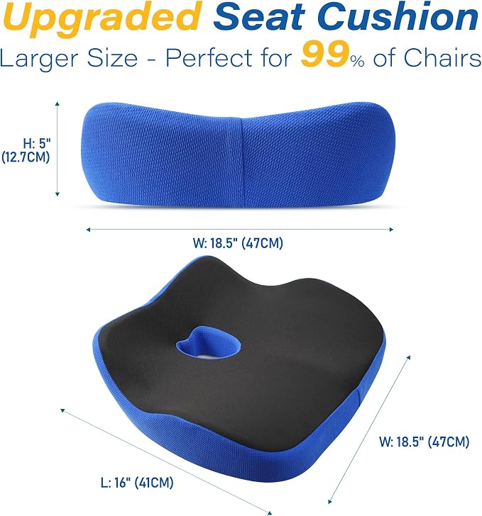 Car Seat Cushion, Ergonomic Memory Foam Car Cushion - Image 7
