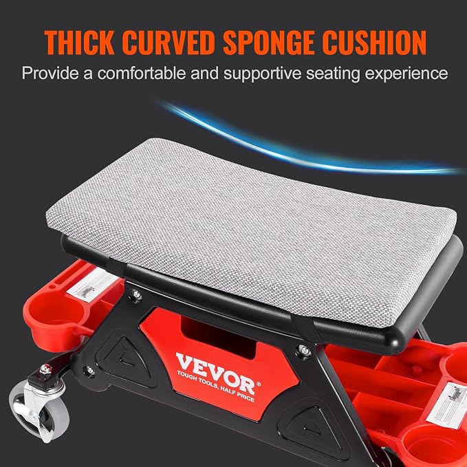 VEVOR Mechanic Stool 300 LBS Capacity Garage Stool Gift - Image 5