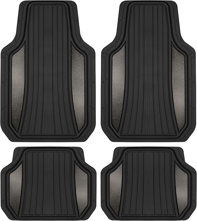 Motor Trend ChromeTech Car Floor Mats Full Set by MotorTrend