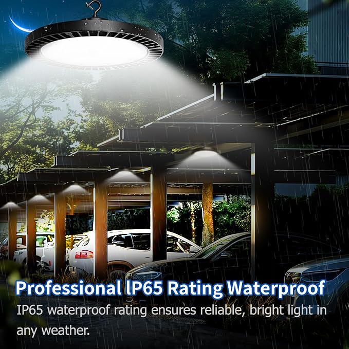UFO High Bay Light, 150W LED Shop Lights, 3000K 4000K 6500K LED Garage Light - Image 8