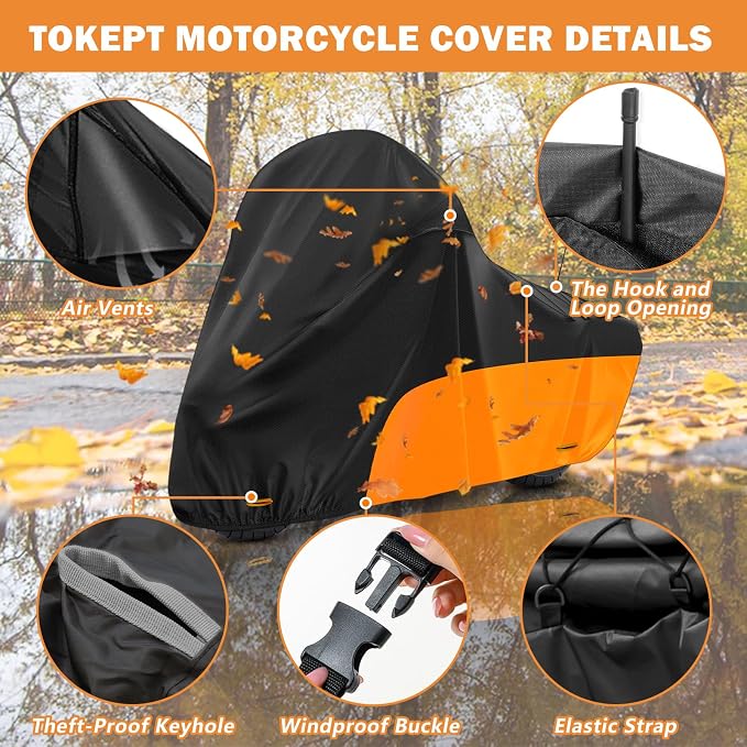 Motorcycle Cover, with Vents Dirt Bike Cover, - Image 3