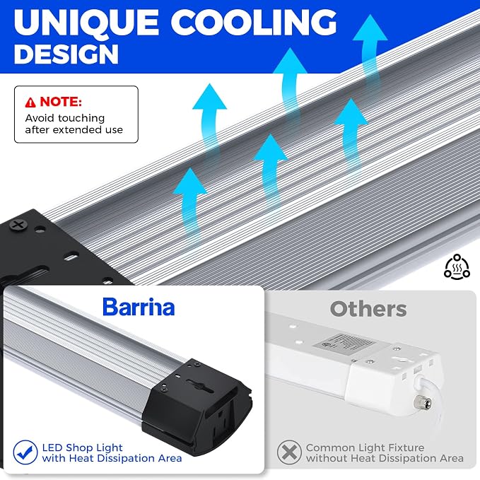 Barrina BS84 LED Shop Light for Garage, 6500K Linkable Light Fixture for - Image 9