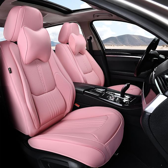 Front Seat Covers, 2 Pieces Universal Seat Covers by BWTJF