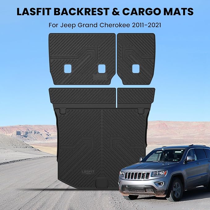 LASFIT Cargo Mat for Jeep Grand Cherokee 2011-2021 All Weather TPE Custom Fit - Image 2