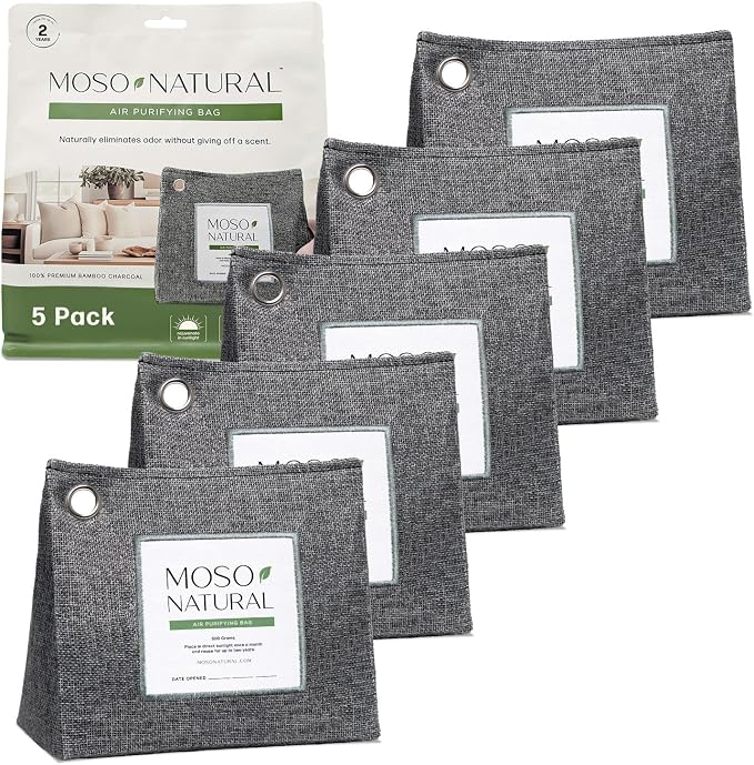Moso Natural Air Purifying Bag 600g Premium Bamboo Charcoal Odor Absorber | by MosoNatural