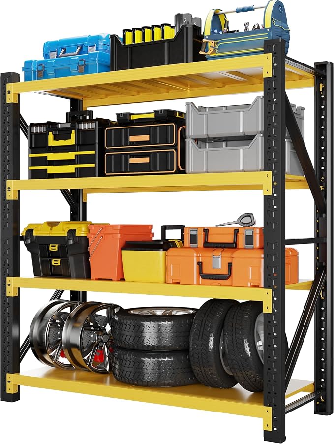 5000LBS Garage Shelving 59" W Garage Shelving Heavy Duty 4-Tier Metal Storage by Unknown