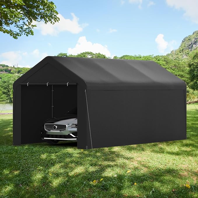 Carport, 10‘ x 20’ Heavy Duty Portable Garage All-Season Car Canopy w/Removable - Image 6