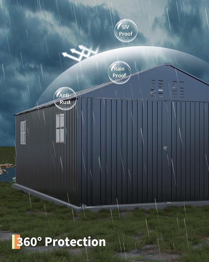 12x20 FT Metal Carport, Enclosed Car Port - Image 4