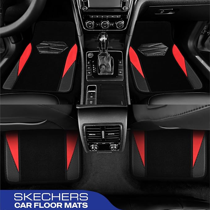 Skechers Car Floor Mats, Waterproof Universal Fit Car Mats, Faux Leather Car - Image 3