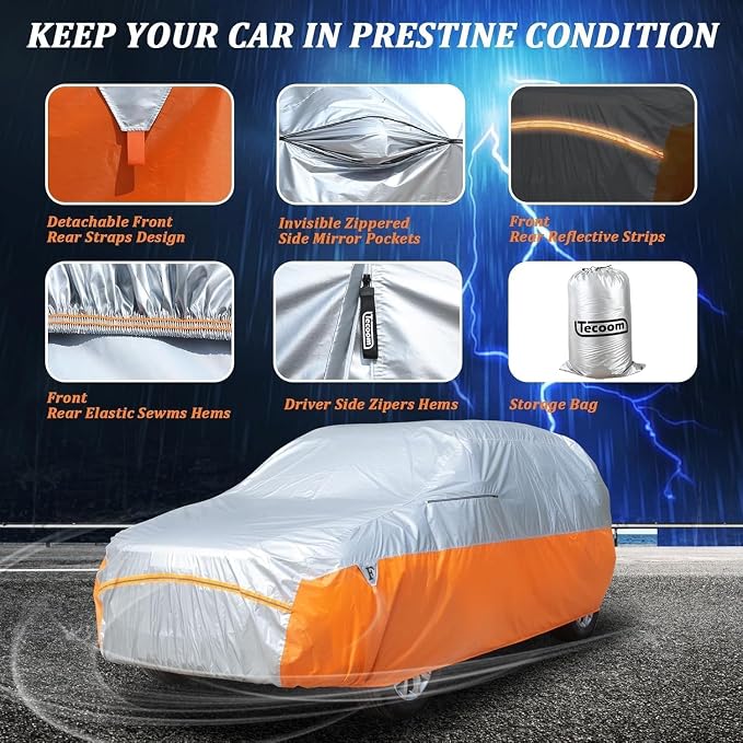 Tecoom Car Cover Waterproof All Weather - Image 7