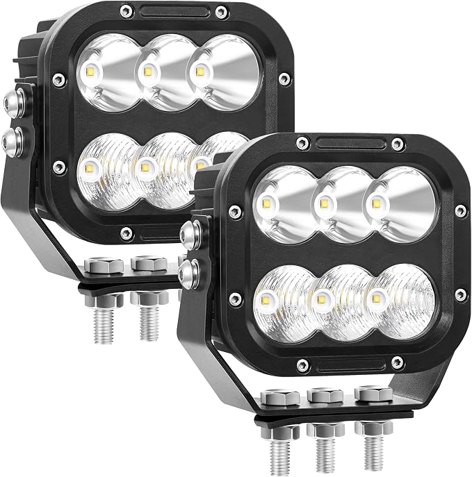 Off Road LED Pod Lights 5 Inch 120W 10000lm Offroad LED Work Light Pods - Image 2