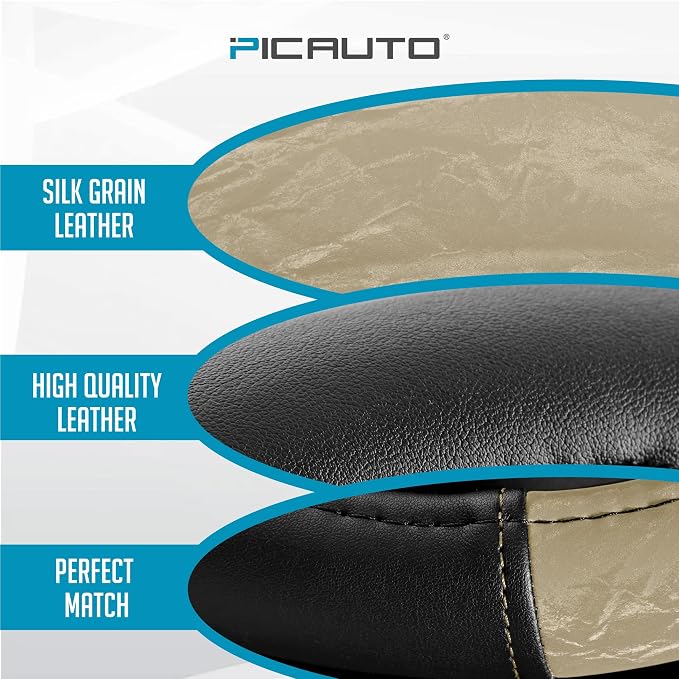 PIC AUTO Steering Wheel Cover, Silk Grain Leather Car Steering Wheel Protector - Image 3