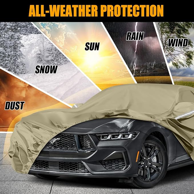 Waterproof Car Covers Replace for 1994-2025 Ford Mustang, Windproof Bands for - Image 7