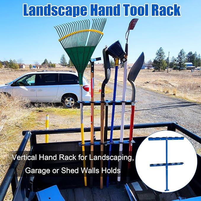 Vertical Hand Rack for Enclosed Landscaping Truck Trailer Garage or Shed Walls - Image 8