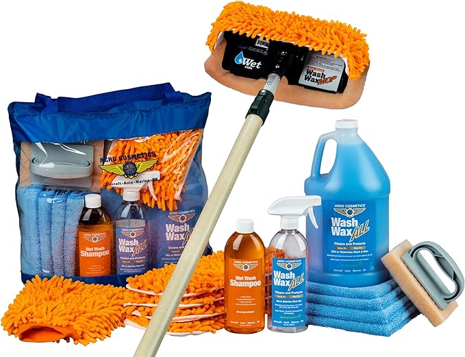 Aero Cosmetics Wet or Waterless Wash Wax Mop Kit by AeroCosmetics