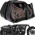 Motorcycle Saddlebags, 30L Leather Waterproof Side Saddle Bags by Unknown