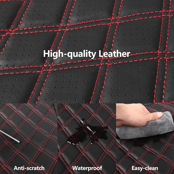 Leather Car Seat Covers, Breathable and Waterproof Napa Leather Automotive Seat - Image 4