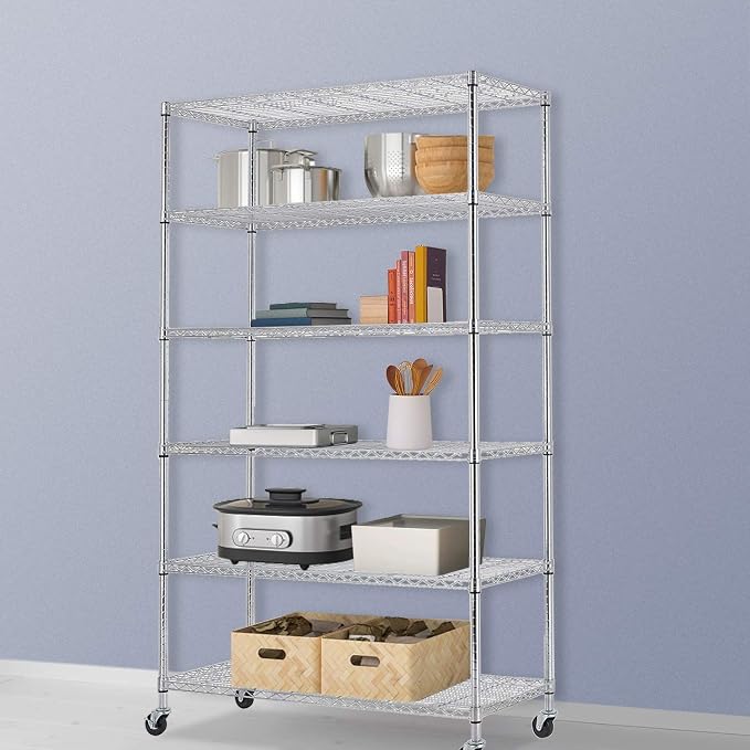48" D×18" W×82" H Wire Shelving Unit Metal Shelf - Image 2