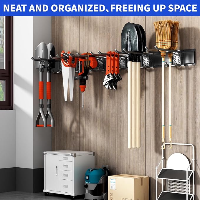 Garage Organization Tool Organizer Wall Mount, 48inch Heavy Duty Garden Tool - Image 6
