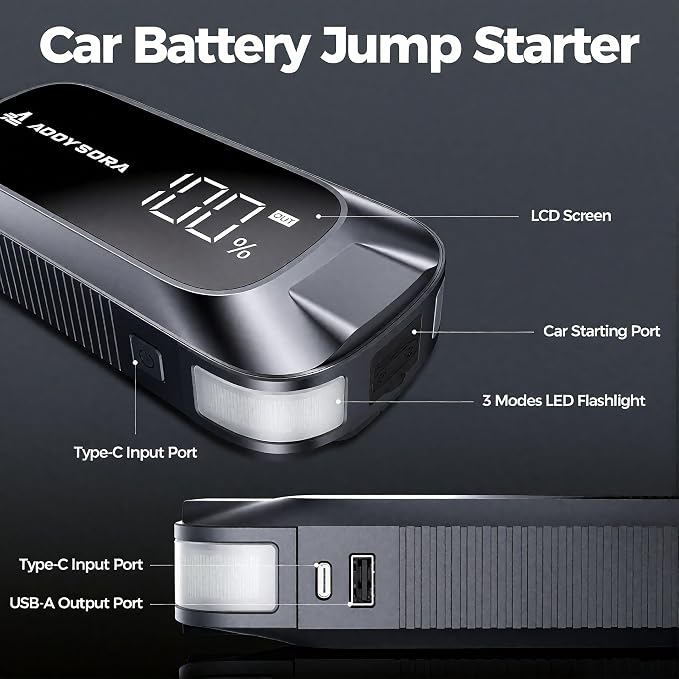 3000A Car Battery Jump Starter, 16000mAh Jump Starter Battery Pack Up to 9.0L - Image 3