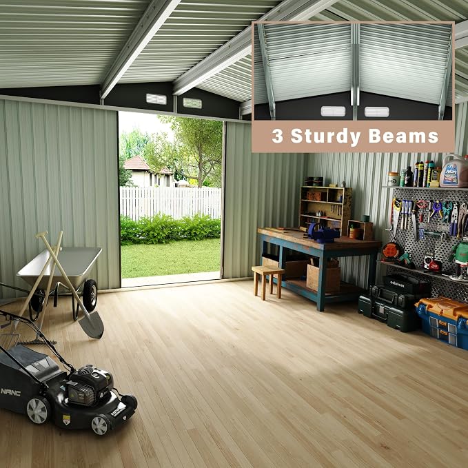 10x12 FT Metal Storage Sheds Outdoor, Metal ToolShed - Image 6
