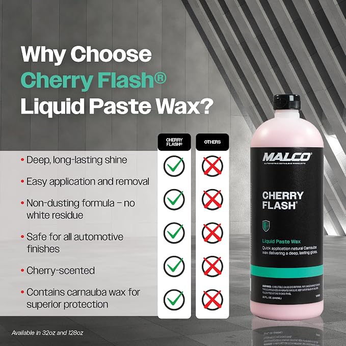 Malco Cherry Flash Automotive Liquid Paste Wax – Protect & Shine Your - Image 4