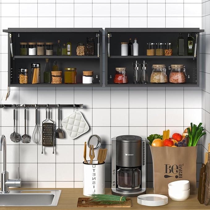 Metal Wall Cabinet with Up-flip Door, Metal Wall Storage Cabinet with - Image 8