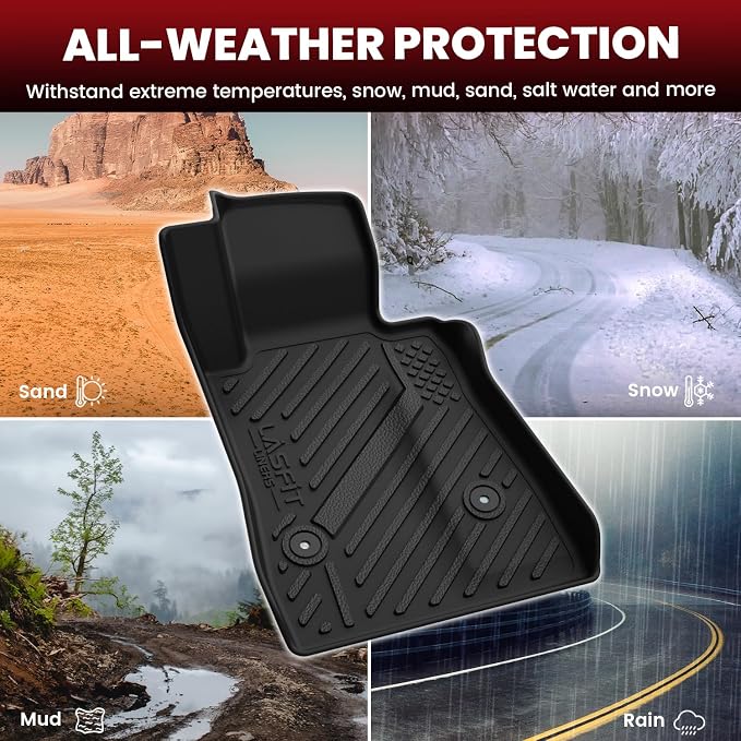 LASFIT Floor Mats for Chevrolet Chevy Camaro 2016-2024 Car Floor Mats, All - Image 8